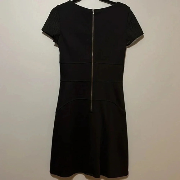 Sisley | NEW black short sleeve fitted dress women’s size S NWT LBD office work - Picture 5 of 8